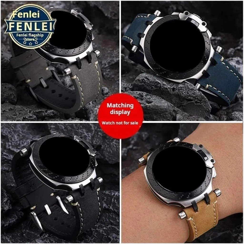 T115427 Men Durable Watchband Retro Cowhide Leather almanac wristband Fit for Tissot 1853 Racing T115417a 