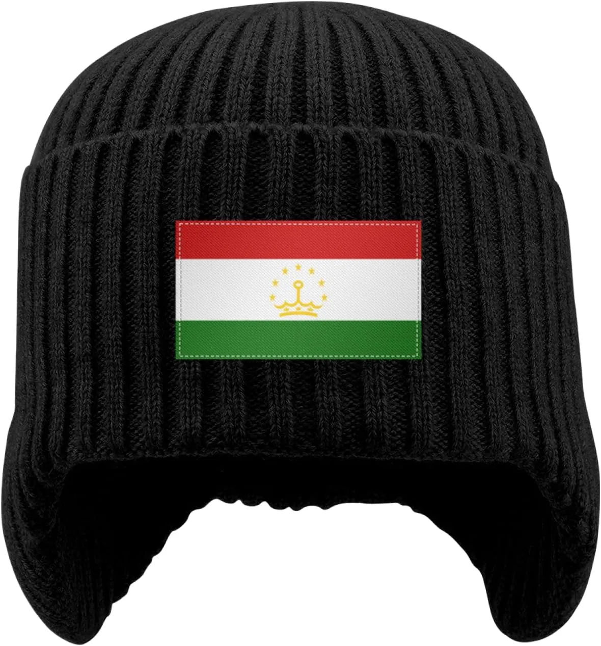Tajik Flag Stocking Caps Ear Covers Hat Beanie autumn fantastic spread Hat with Earflaps for Men Women Tajikistan 