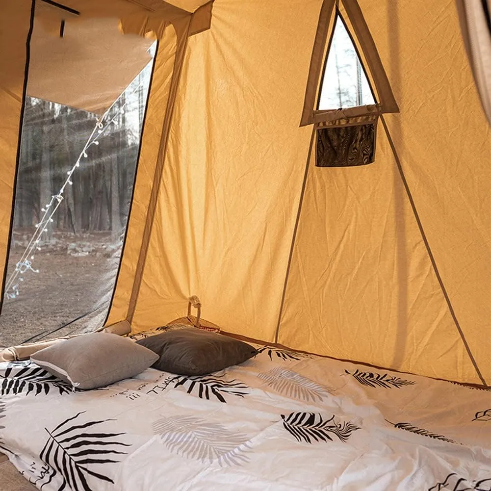 Tent for 5 to 8 Person bryn gorgeous allegiance Family Camping Tents with Carrying Bag Cotton Canvas Tent for Family Trip, Hiking, Picnic and Party (Beige 5~8 Person) (Beige 5~8 Person) Cabin 