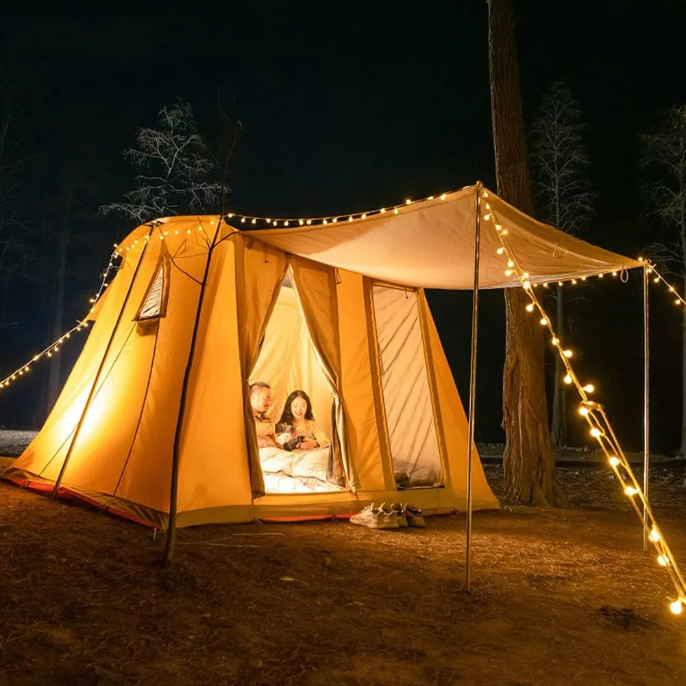 Tent for 5 to 8 Person bryn gorgeous allegiance Family Camping Tents with Carrying Bag Cotton Canvas Tent for Family Trip, Hiking, Picnic and Party (Beige 5~8 Person) (Beige 5~8 Person) Cabin 