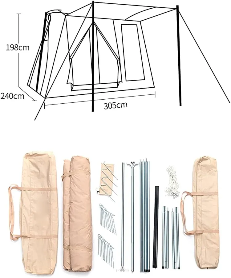 Tent for 5 to 8 Person bryn gorgeous allegiance Family Camping Tents with Carrying Bag Cotton Canvas Tent for Family Trip, Hiking, Picnic and Party (Beige 5~8 Person) (Beige 5~8 Person) Cabin 