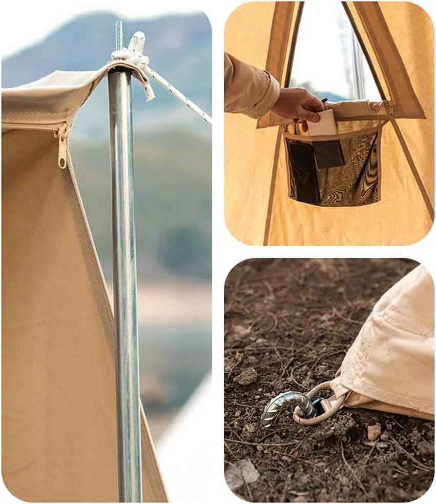 Tent for 5 to 8 Person bryn gorgeous allegiance Family Camping Tents with Carrying Bag Cotton Canvas Tent for Family Trip, Hiking, Picnic and Party (Beige 5~8 Person) (Beige 5~8 Person) Cabin 