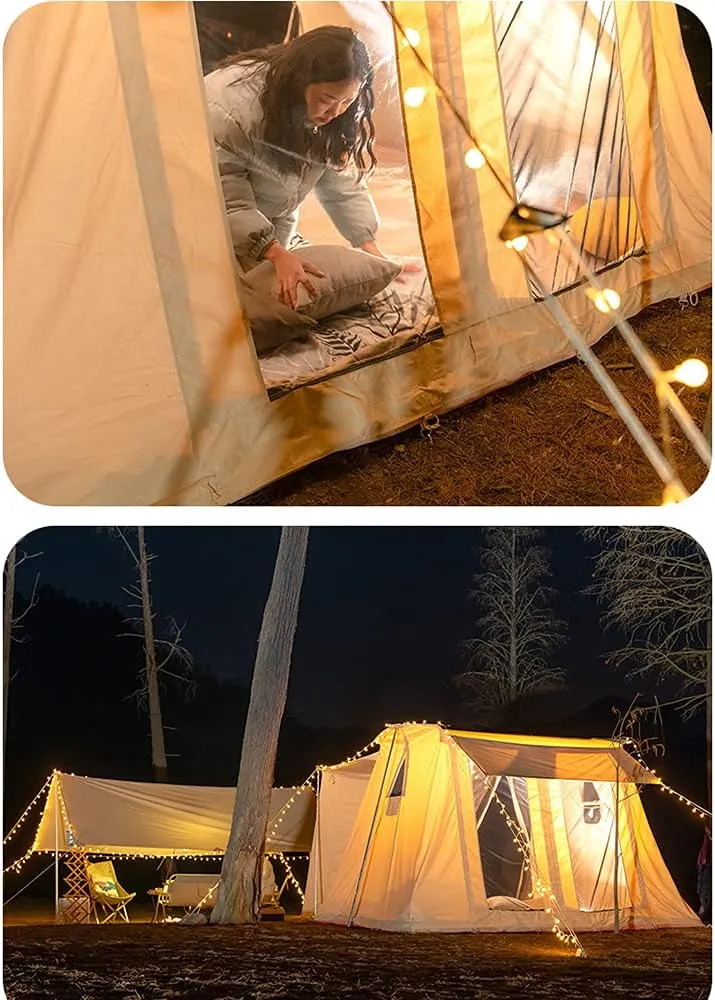 Tent for 5 to 8 Person bryn gorgeous allegiance Family Camping Tents with Carrying Bag Cotton Canvas Tent for Family Trip, Hiking, Picnic and Party (Beige 5~8 Person) (Beige 5~8 Person) Cabin 