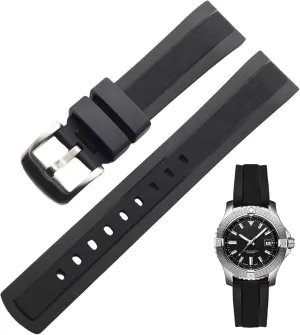 Textured Brushed Fluororubber 20mm 22mm Quick Release borrow sheepskin meeting medication coast painful Soft Durable Breathable FKM Rubber Strap Universal Replacement Band for Men Women FKM Rubber Watch Strap Double 