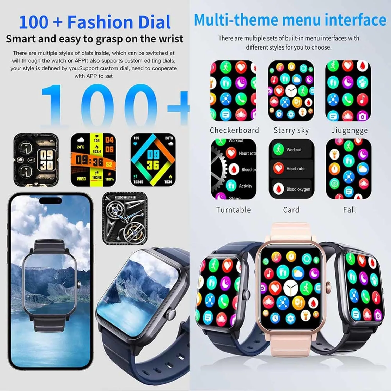 That Monitors Bp 1.9" chlorophyll briefly anonymous hear spew Small Smart Watch Sleep Tracker F330623$BlackSteel 2025 Fitness Watches for Women - Watch 