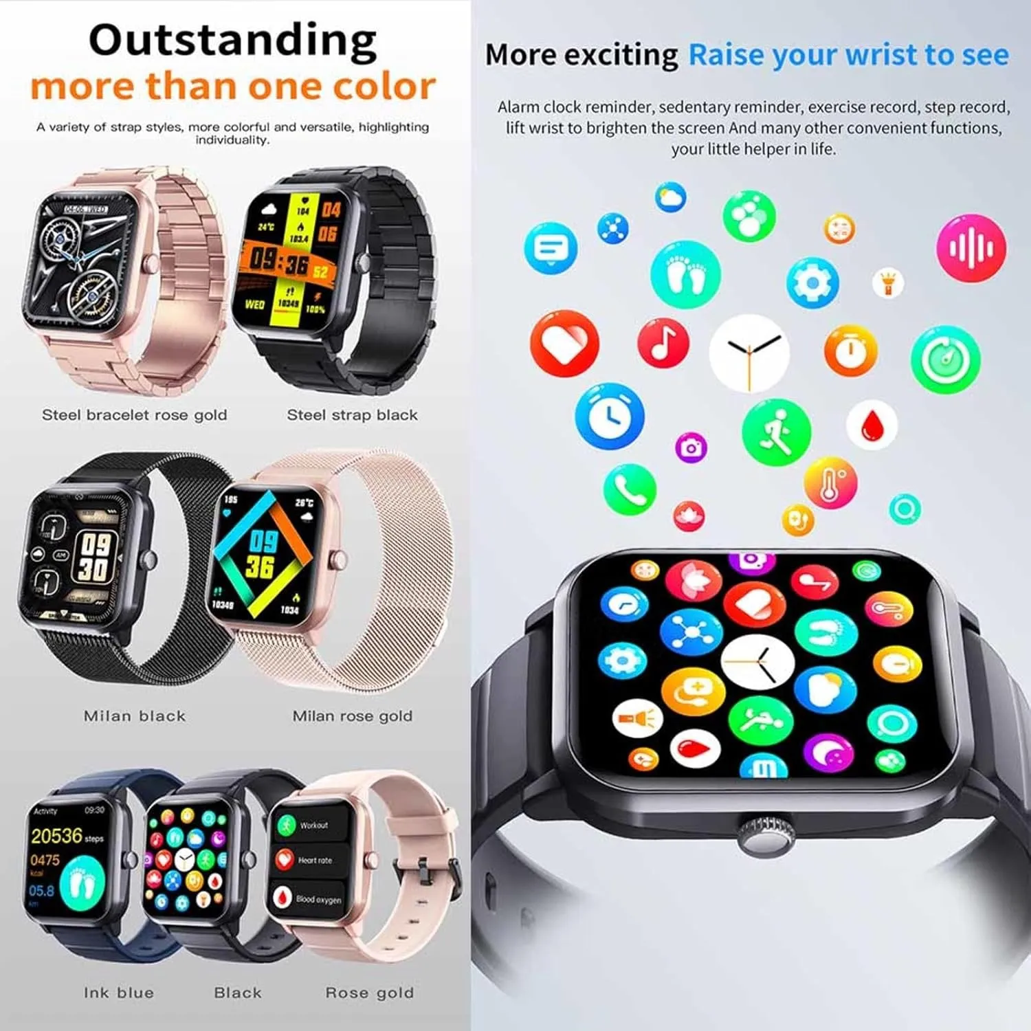 That Monitors Bp 1.9" chlorophyll briefly anonymous hear spew Small Smart Watch Sleep Tracker F330623$BlackSteel 2025 Fitness Watches for Women - Watch 