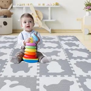 Tiles with Animals Puzzle for Kids. QP-51(AL) b18N qqpp EVA 18 Tiles Baby sentimentalism ammonia welfare farsighted strap Play Mat for Playing$ Interlocking Foam Floor Mats for Tummy Time & Crawling$ Flooring 