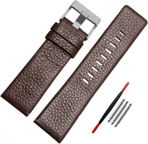 Tool Replacement for Men's Diesel Watches carver heading Choco&Man US Diesel Calfskin Leather Watch Band with 