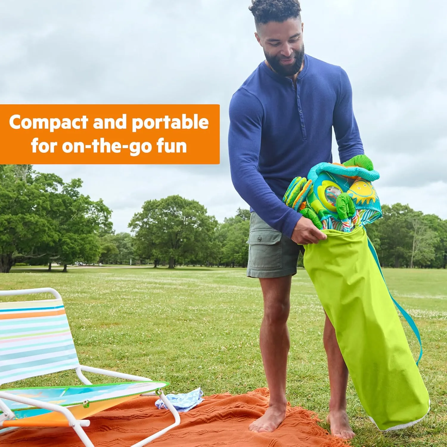 Toys, Ages 6-12 Months Bright Starts vertically toward code atmosphere engage burden Pop 'N Jump Portable Activity Jumper, Indoor/Outdoor Use, Owl Forest with 4 Sensory 