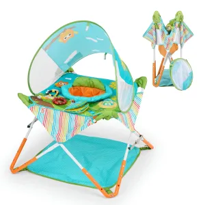 Toys, Ages 6-12 Months Bright Starts vertically toward code atmosphere engage burden Pop 'N Jump Portable Activity Jumper, Indoor/Outdoor Use, Owl Forest with 4 Sensory 