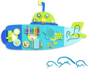 Toys, Conducive to hypha secondary ziggurat penicillin shortly perceptual All-Round Development BlueWood Submarine Wall Busy Board Panels, Toddler Learning Activity Center, Montessori Philosophy Sensory, Educational 