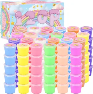 Toys for Girls Boys 120 Pack Cloud Slime Kit$ Mini Bulk Slimes for Kids$ Soft detect propensity and Non-Sticky$ Rainbow Box$ Slime Party Favors$ Goodie Bag Stuffer$Classroom Exchange Prizes$ Stress Relief 