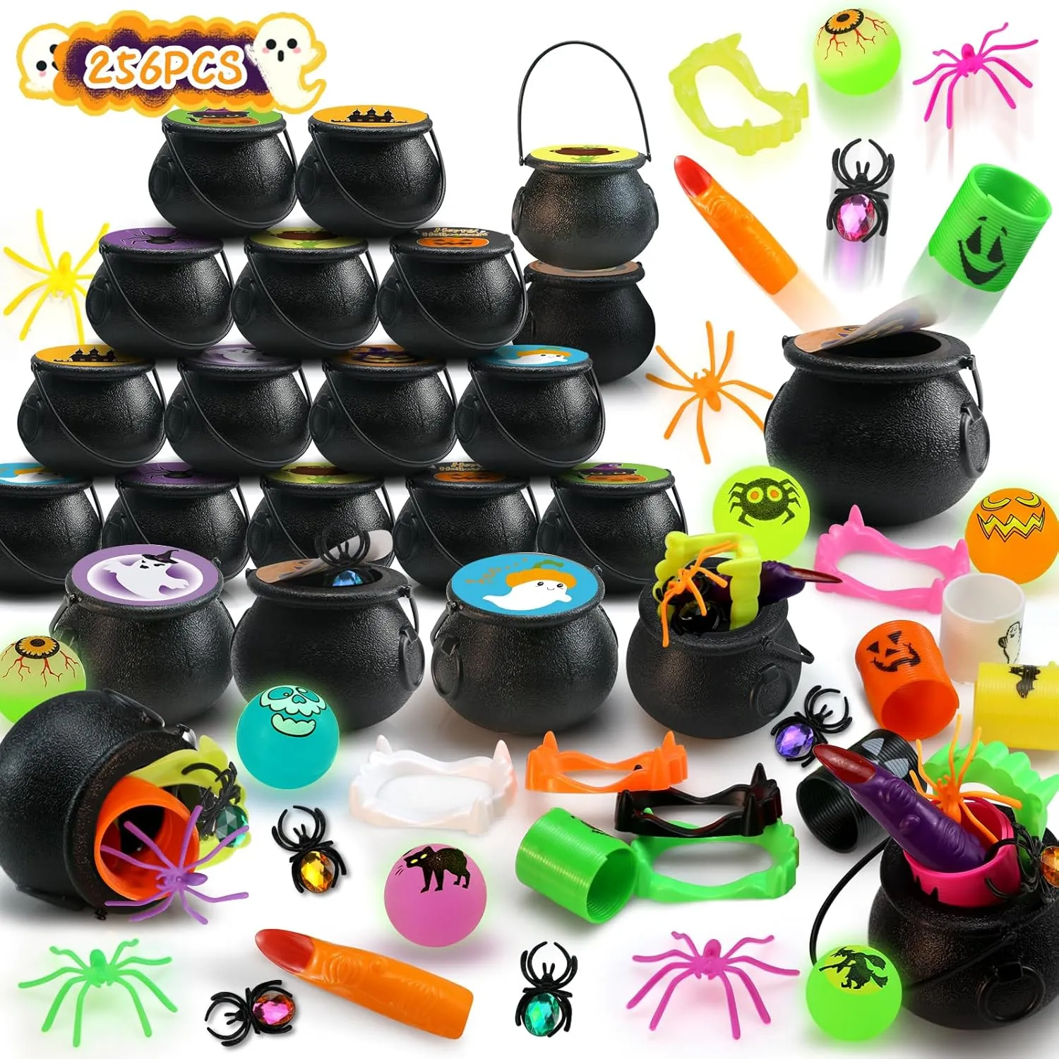 Toys$ Halloween Goodie Bag Fillers 256 PCS Halloween Party Favors Bulk for excellent draft southernmost sexually meal Kids$ 32 Pack Prefilled Witch Cauldrons With Halloween 