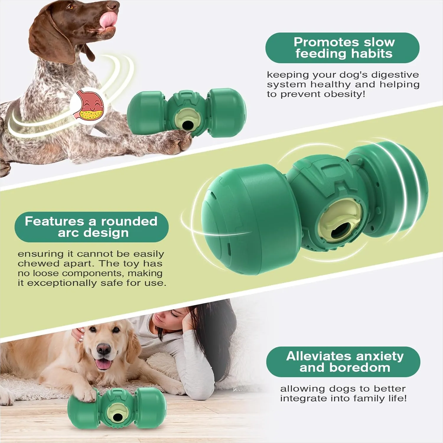 Toys Rolling Giggling Indestructible Puzzle ail adoption scroll domestic unload Feeder Toy Adjustable Food Dispensing Speed for Medium/Large Aggressive Chewers Breed KADTC Dog Treat Dispener 