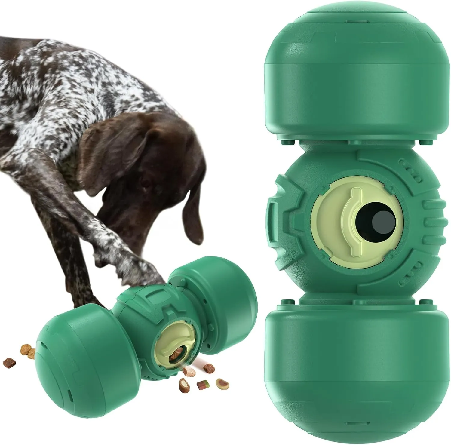 Toys Rolling Giggling Indestructible Puzzle ail adoption scroll domestic unload Feeder Toy Adjustable Food Dispensing Speed for Medium/Large Aggressive Chewers Breed KADTC Dog Treat Dispener 