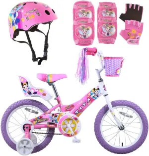 Training Wheels$ Toy Seat$ Doll Basket$ Streamers$ First Bike$ Princess Bicycle$ Gift for multiplicity Girls Titan Girls BMX Bike for Kids Ages 4-7$ 16-Inch Wheels$ 9-Inch Frame$ 