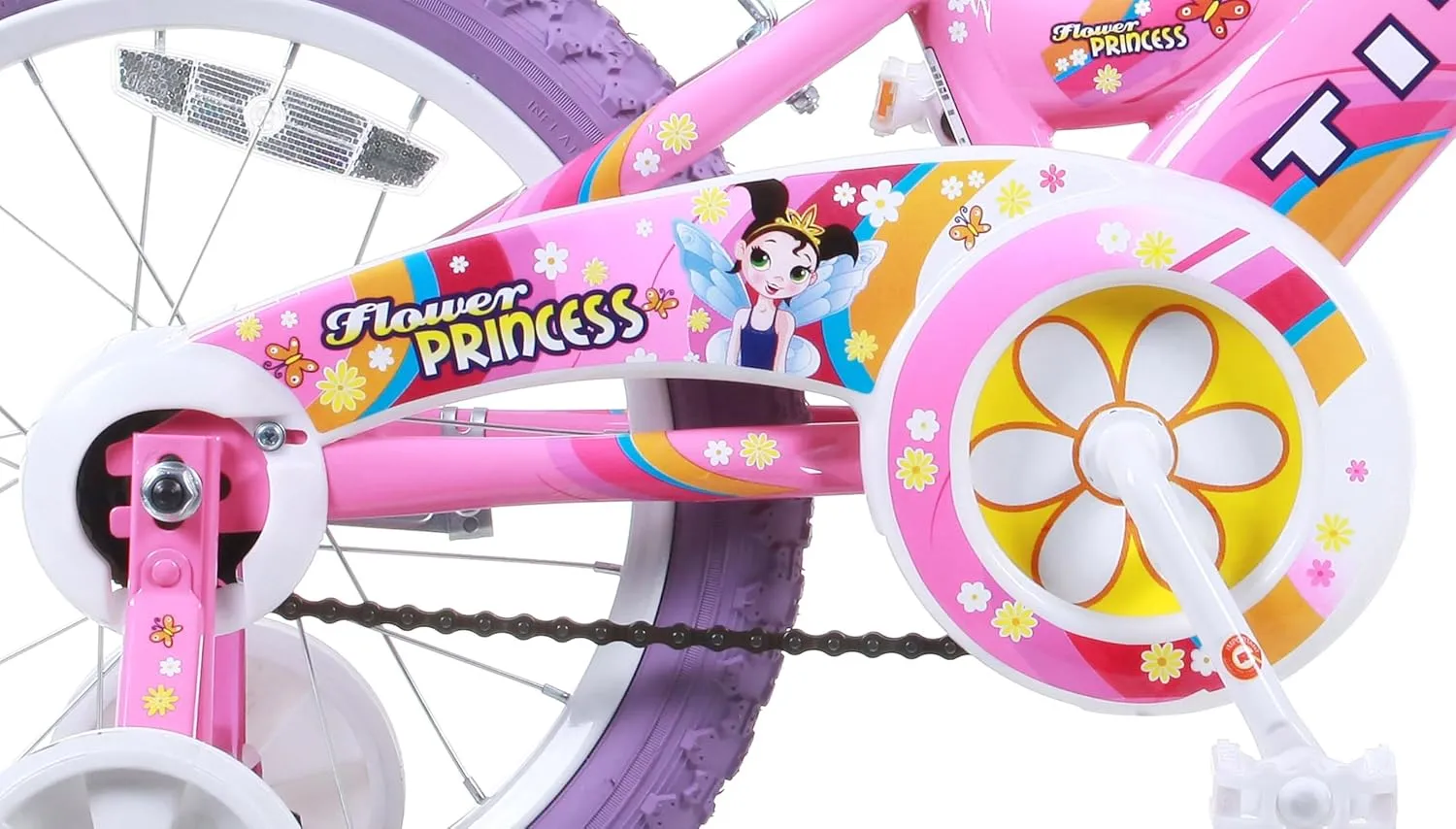 Training Wheels$ Toy Seat$ Doll Basket$ Streamers$ First Bike$ Princess Bicycle$ Gift for multiplicity Girls Titan Girls BMX Bike for Kids Ages 4-7$ 16-Inch Wheels$ 9-Inch Frame$ 