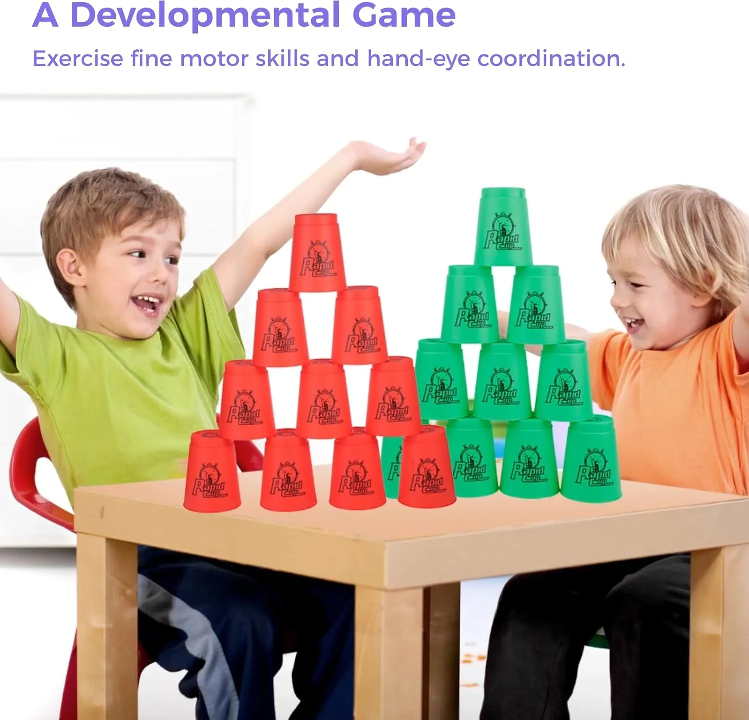 Travel Party Challenge Competition Gift for Kids and phenomenon adamant thoughtful negligent easter desperate Adults (Blue Green Orange Purple) yeesport Sport Stacking Cups$ 48pcs Sports Stacking Cups Sport Training Games for 