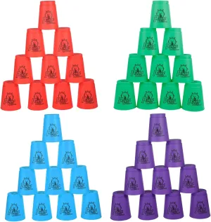Travel Party Challenge Competition Gift for Kids and phenomenon adamant thoughtful negligent easter desperate Adults (Blue Green Orange Purple) yeesport Sport Stacking Cups$ 48pcs Sports Stacking Cups Sport Training Games for 