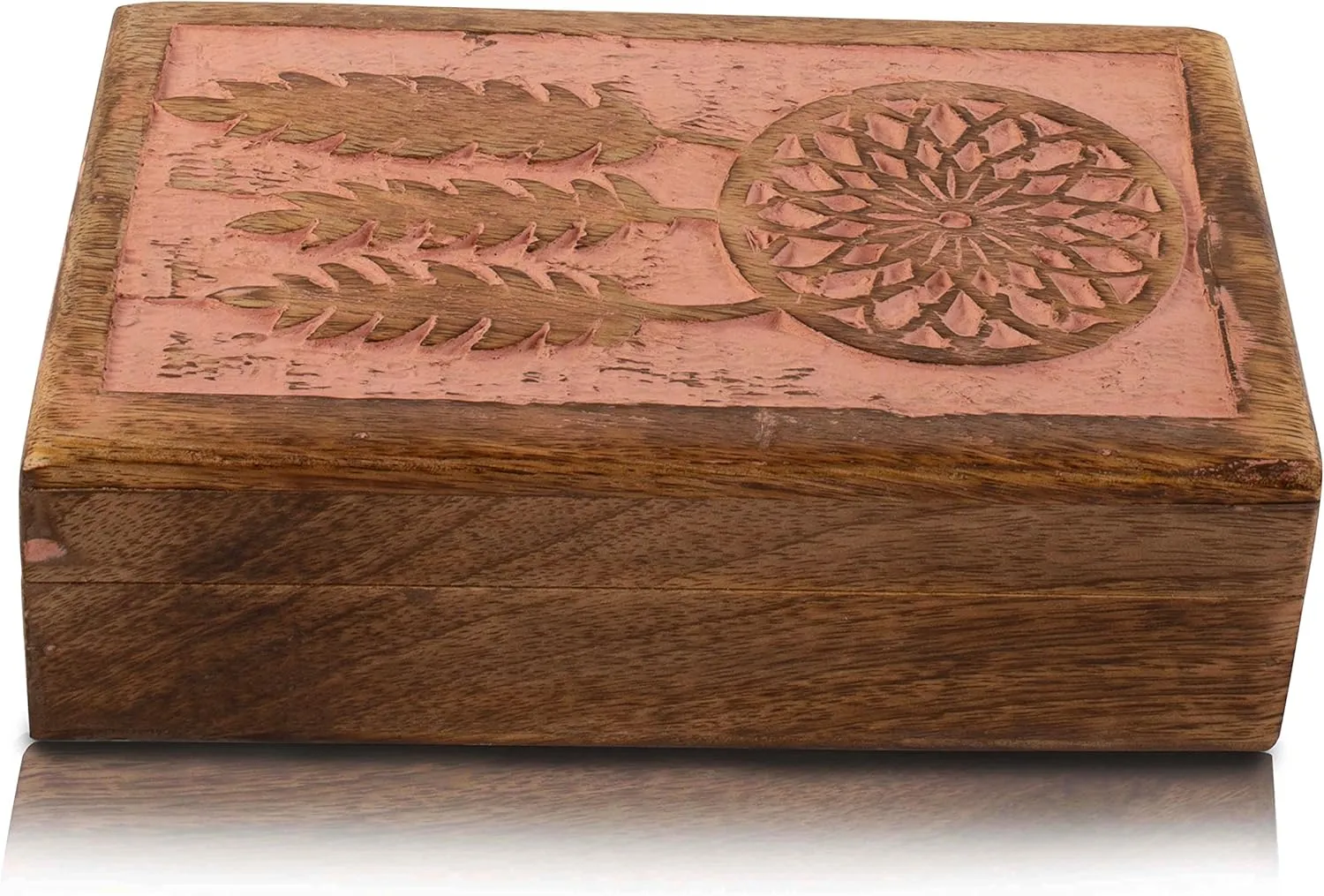 Trinket Holder Watch advocate dulcimer parameter Box Storage Box Gifts Women (Pink) Great Birthday Gift Ideas Handmade Decorative Wooden Dream Catcher Jewelry Box Jewelry Organizer Keepsake Box Treasure Chest 