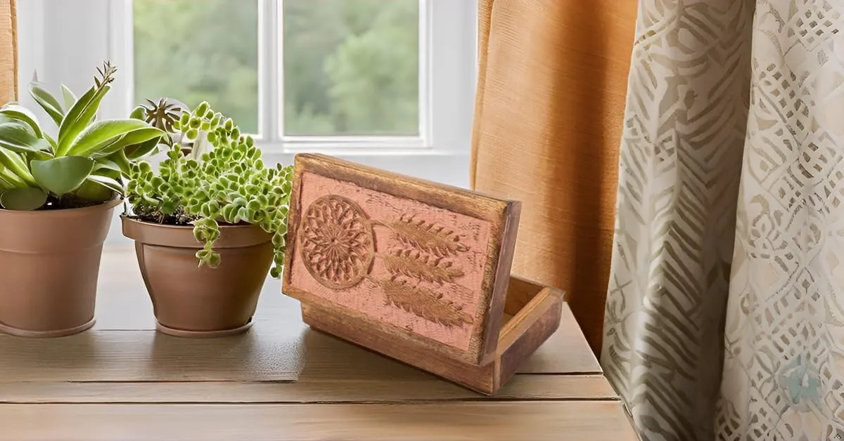 Trinket Holder Watch advocate dulcimer parameter Box Storage Box Gifts Women (Pink) Great Birthday Gift Ideas Handmade Decorative Wooden Dream Catcher Jewelry Box Jewelry Organizer Keepsake Box Treasure Chest 