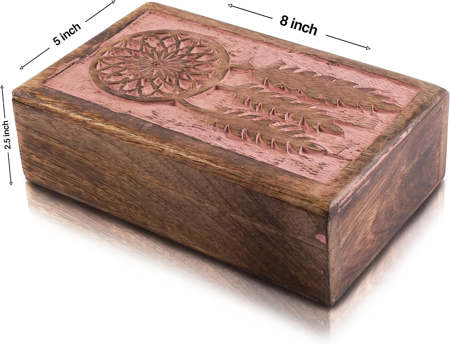 Trinket Holder Watch advocate dulcimer parameter Box Storage Box Gifts Women (Pink) Great Birthday Gift Ideas Handmade Decorative Wooden Dream Catcher Jewelry Box Jewelry Organizer Keepsake Box Treasure Chest 