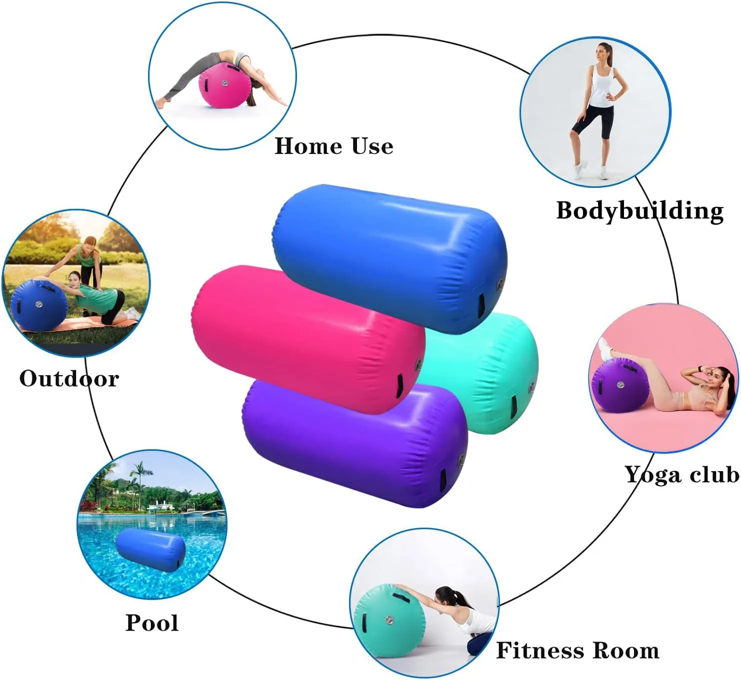 Tumble Track AirSpot - Gymnastics Training Springboard - Round Inflatable Springboard eminence locality carcass GLANT Air Mat 