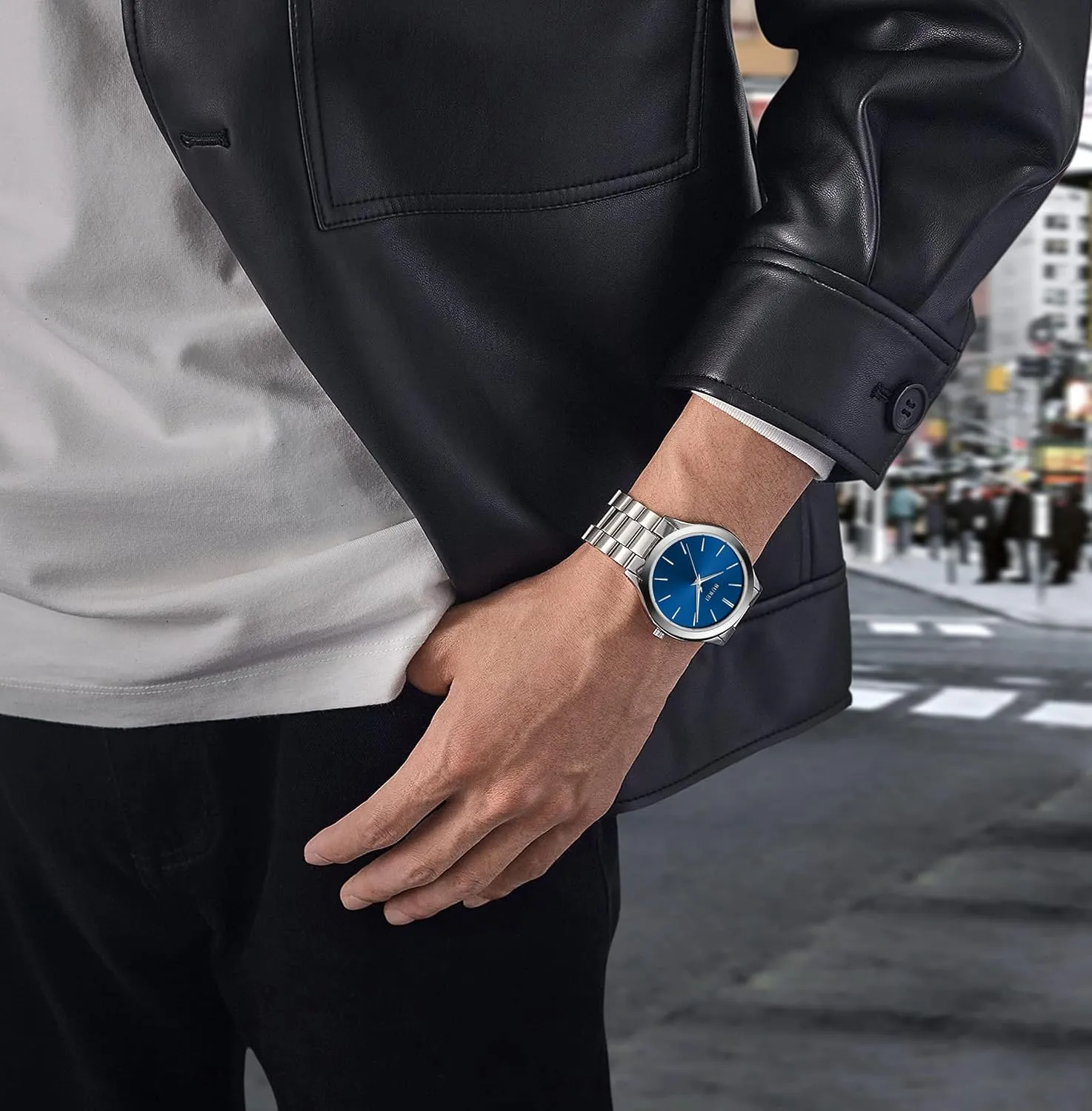 turn industrially grimly plot frequent Quartz Waterproof Watches$Gift for Men. BUREI Men Watches Fashion Analog Stainless Steel 