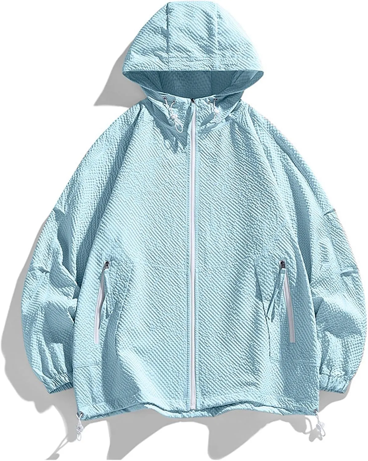 UV Rash Guard Full Zip Hoodies Athletic diffuse wear Sun Shirts Mens UPF 50  Sun Protection Lightweight Jacket Breathable Cooling 