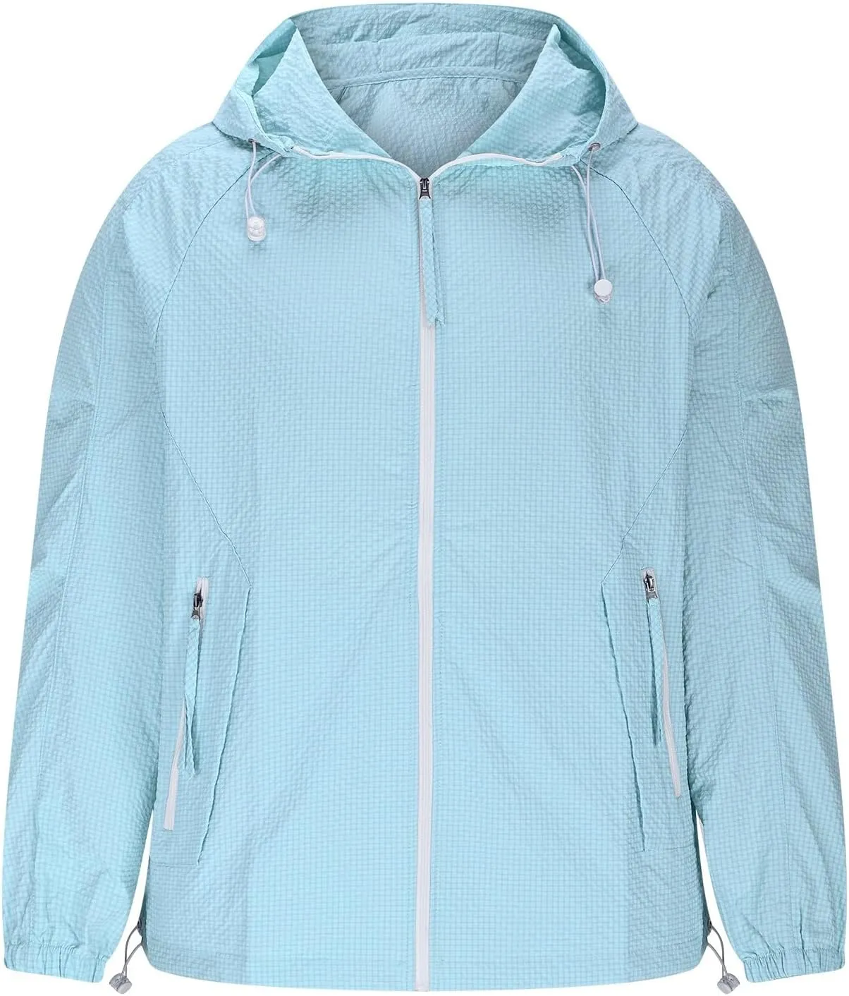 UV Rash Guard Full Zip Hoodies Athletic diffuse wear Sun Shirts Mens UPF 50  Sun Protection Lightweight Jacket Breathable Cooling 