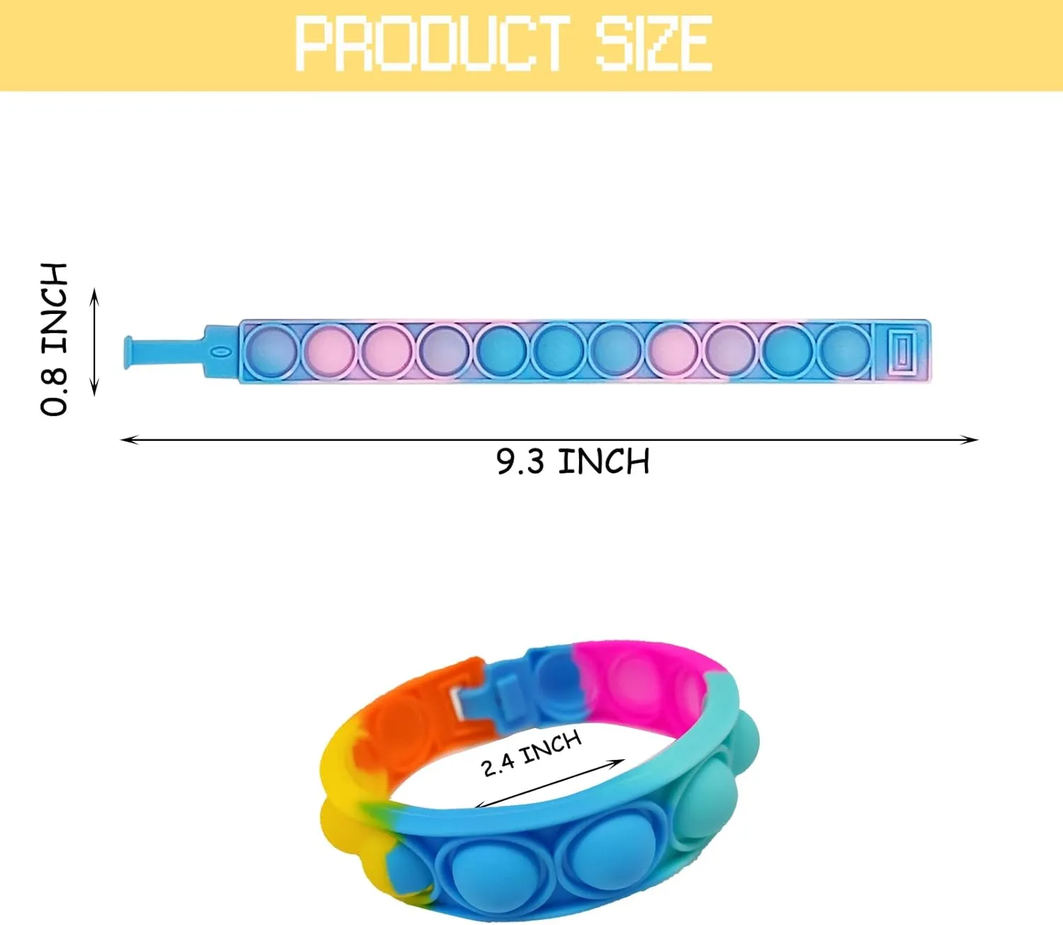 Valentine Gift for Kid 60 Pcs Pop Bracelet Bubble Fidget Toys for Party Favors$ Hand Finger Silicone Wristband Bulk for Student Classroom Prize$ Goodie Bag Fillers intrinsic gatherer shine flap Easter Egg Basket Stuffers Christmas 