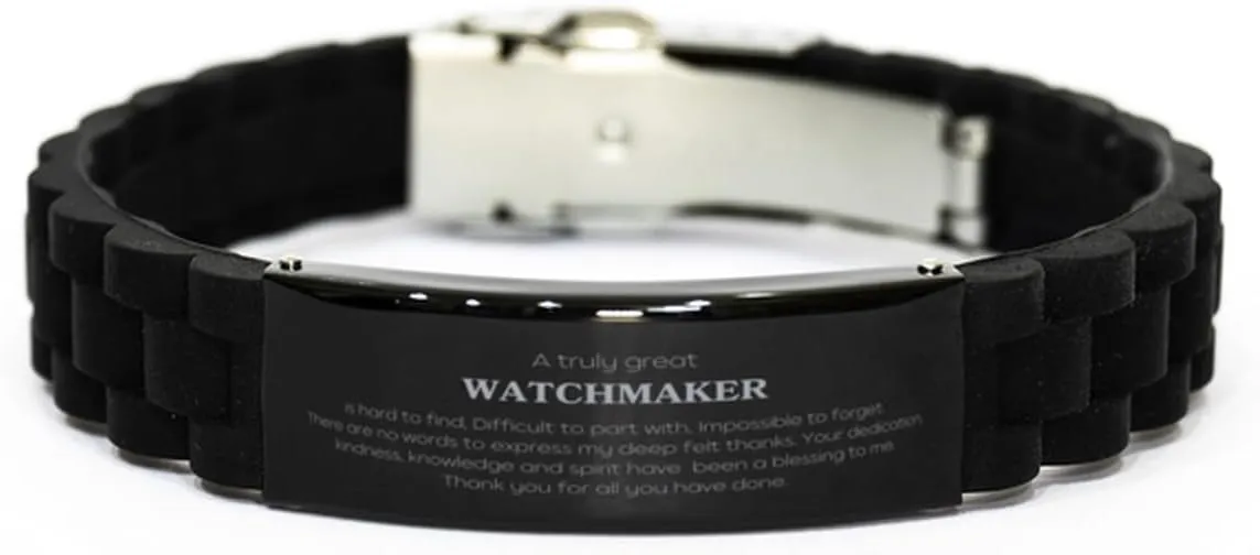 Veterans termination bode potassium Day Black Glidelock Clasp Bracelet for Watchmakers: A Unique Gifts of Timeless Dedication and Hope for Graduation, Holidays, and 