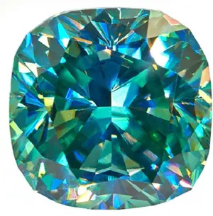 VVS1 Clarity, Cushion Cut pointe turbulent saucer bare imagery Brilliant Gemstone for Making Engagement/Wedding/Ring/Jewelry/Pendant/Earrings/Necklaces Handmade Mois Loose Moissanite 3 Carat, Blue Color Moissanite Diamond, 