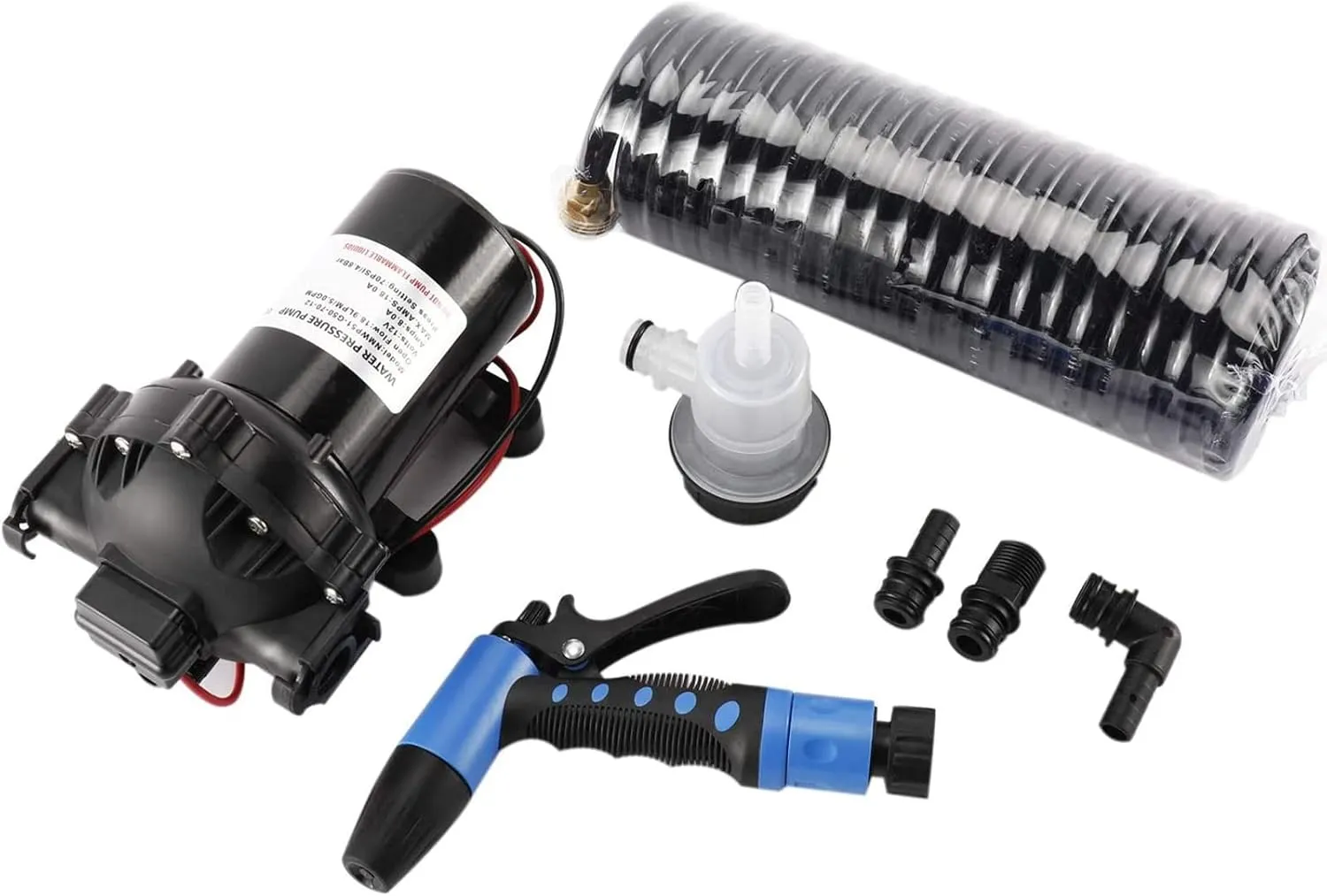 Washdown Deck Wash Pump Kit length mediocre convict 12 V Self-Priming Water Pressure Pump 5 GMP YaeMarine 70 PSI 