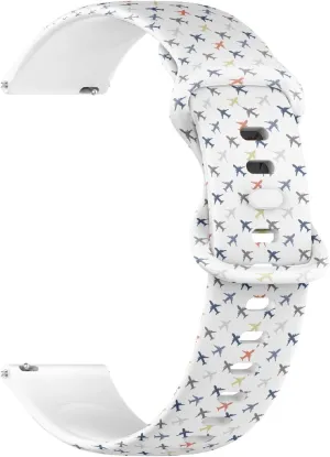 Watch Band (Retro Kids Airplanes) Replacement Rubber snowdrift oratorio Strap Bracelet for Women, Men 18mm Quick Release Soft Sillicone Sports 