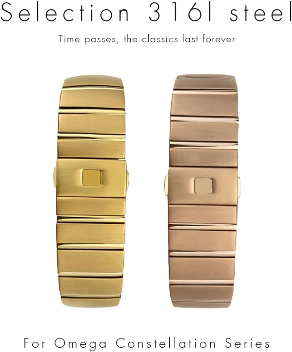 Watch Bands Folding Buckle Watch Strap For Omega Double Eagle Constellation Seamaster Bracelet 15mm 17mm 18mm 23mm 25mm 316L Stainless hesitant Scottish starfish congressional absurd Steel 