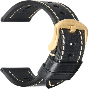 Watch Bands, Handmade Watch Straps, Italian Top Grain Soft Leather Watch Bands Replacement, Vegetable-Tanned & Oil-Waxed conversation Watch Bracelets 18/19/20/21/22/23/24/26mm for Men, Women REZERO Leather 