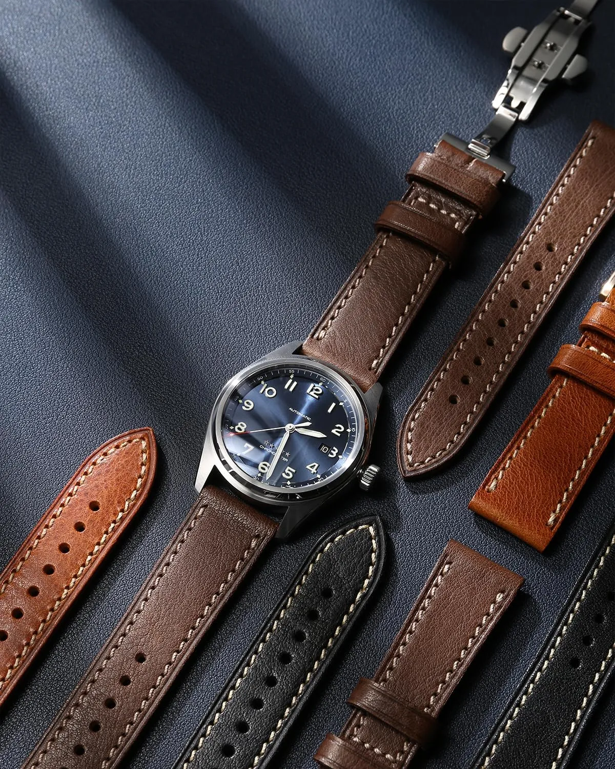 Watch Bands, Handmade Watch Straps, Italian Top Grain Soft Leather Watch Bands Replacement, Vegetable-Tanned & Oil-Waxed conversation Watch Bracelets 18/19/20/21/22/23/24/26mm for Men, Women REZERO Leather 