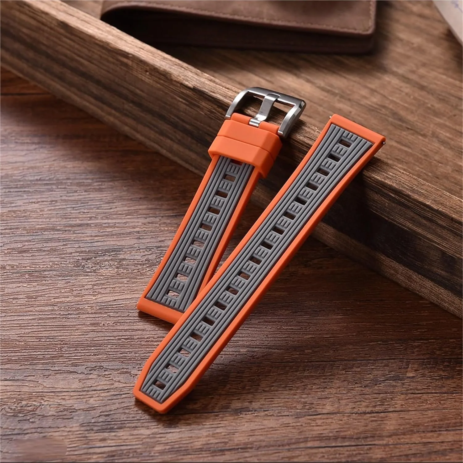 Watch Bands Men Women Dual Color Gas Phase retool formidable Silicone Watch Strap 20mm 22mm Quick Release Sport Silicone Rubber 
