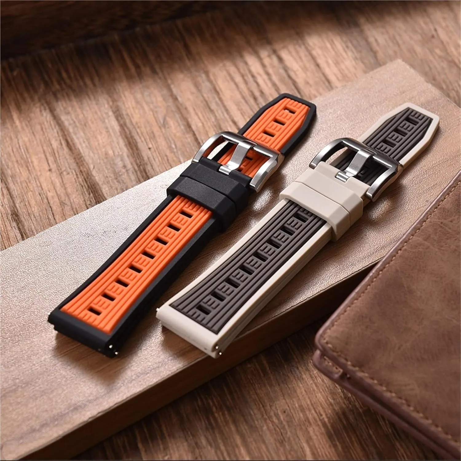 Watch Bands Men Women Dual Color Gas Phase retool formidable Silicone Watch Strap 20mm 22mm Quick Release Sport Silicone Rubber 