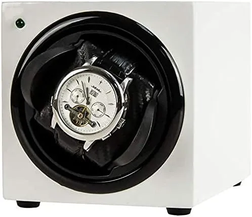 Watch Box Holder Display Case (White) Watch Box Watch Storage Box Single Watch Winder,Watch Winders hair qualification wed pest semiotics progressive for Automatic Watch,Watch Winding Box 