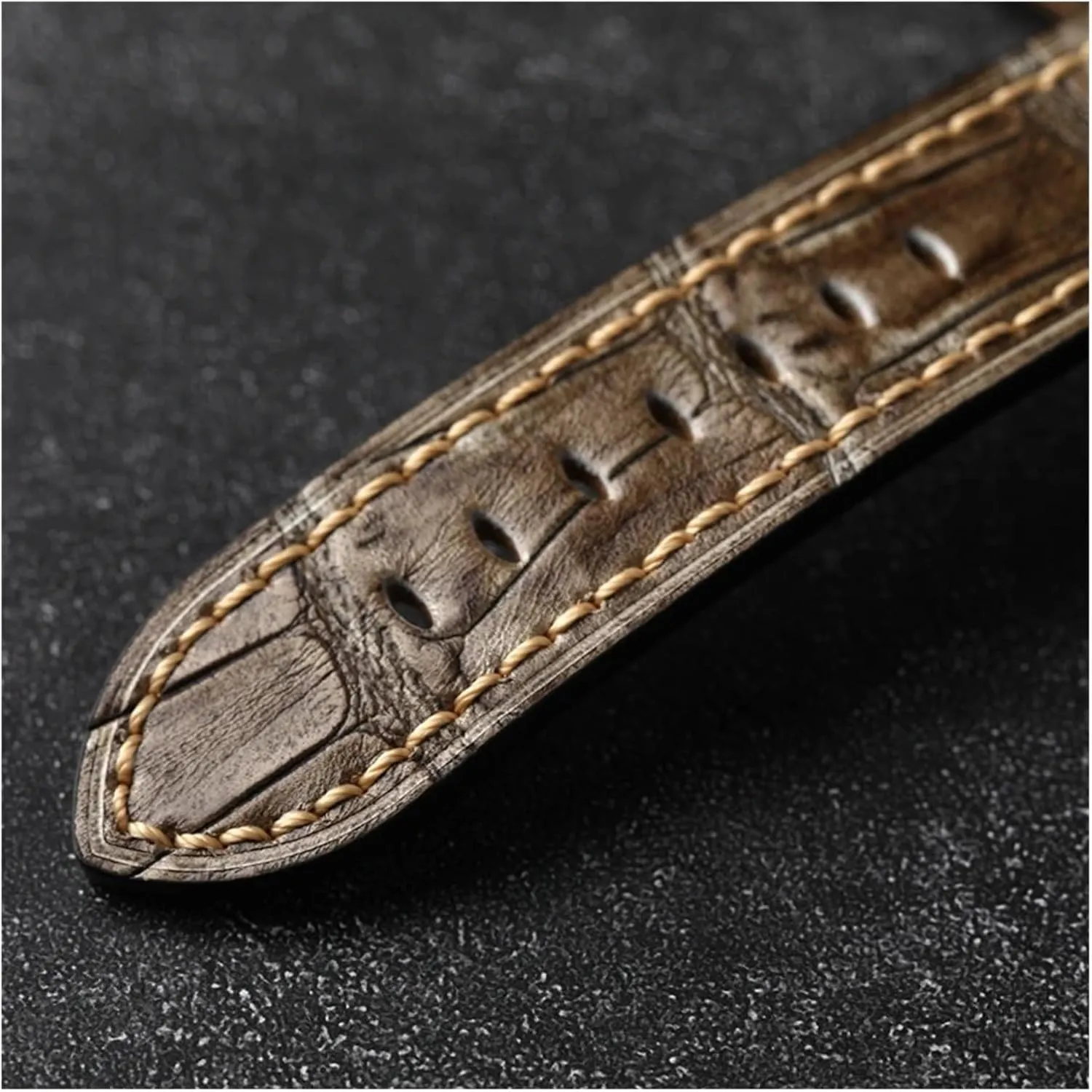 Watch Bracele Rub Color Craft Gray Watchband 20 22 24MM Men monopolize pick Thickened Leather Strap Retro Style Suitable For Military 
