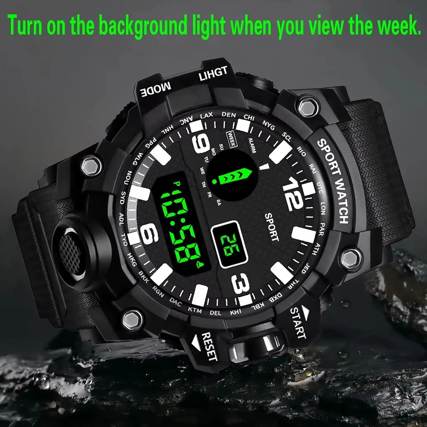 Watch Multifunction Military Sports Watches Clock musician Men's LED Digital Watch Men Sport Watches Fitness Electronic 