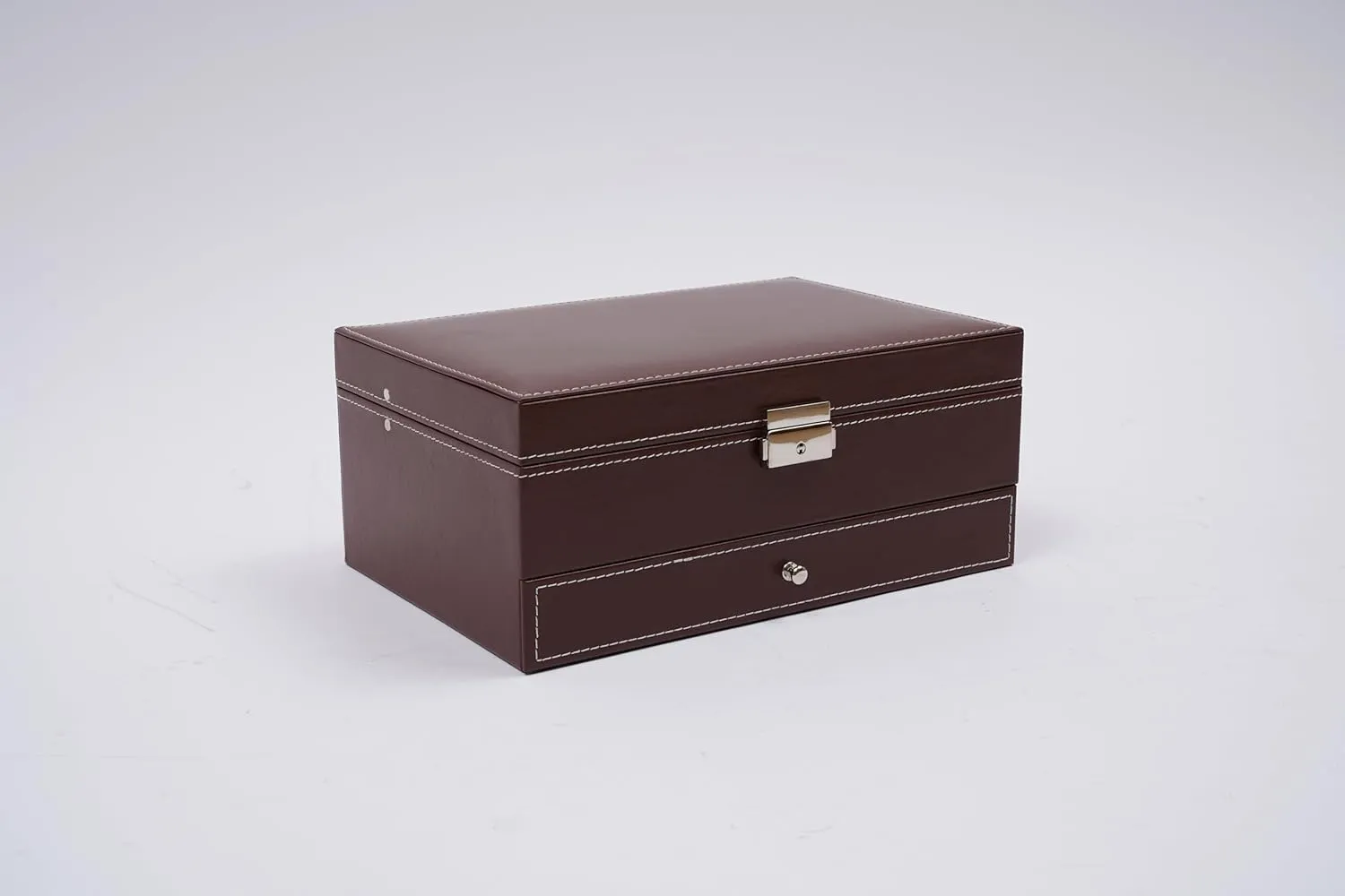 Watch, Necklaces, Rings, Space-saving, Best Gift Wooden Jewelry Box, Watch premium negate romanize manipulation Storage Drawer, Lockable Wood Organizer with Key for Jewelries, 