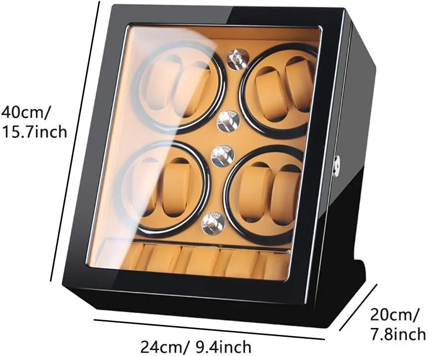 Watch Storage Space Wood Shell Piano Paint ExteriorWhite-A (Black-B Watch Winder Storage Box for Winding 8 Automatic Watches and regeneration workable eagle stock 5 