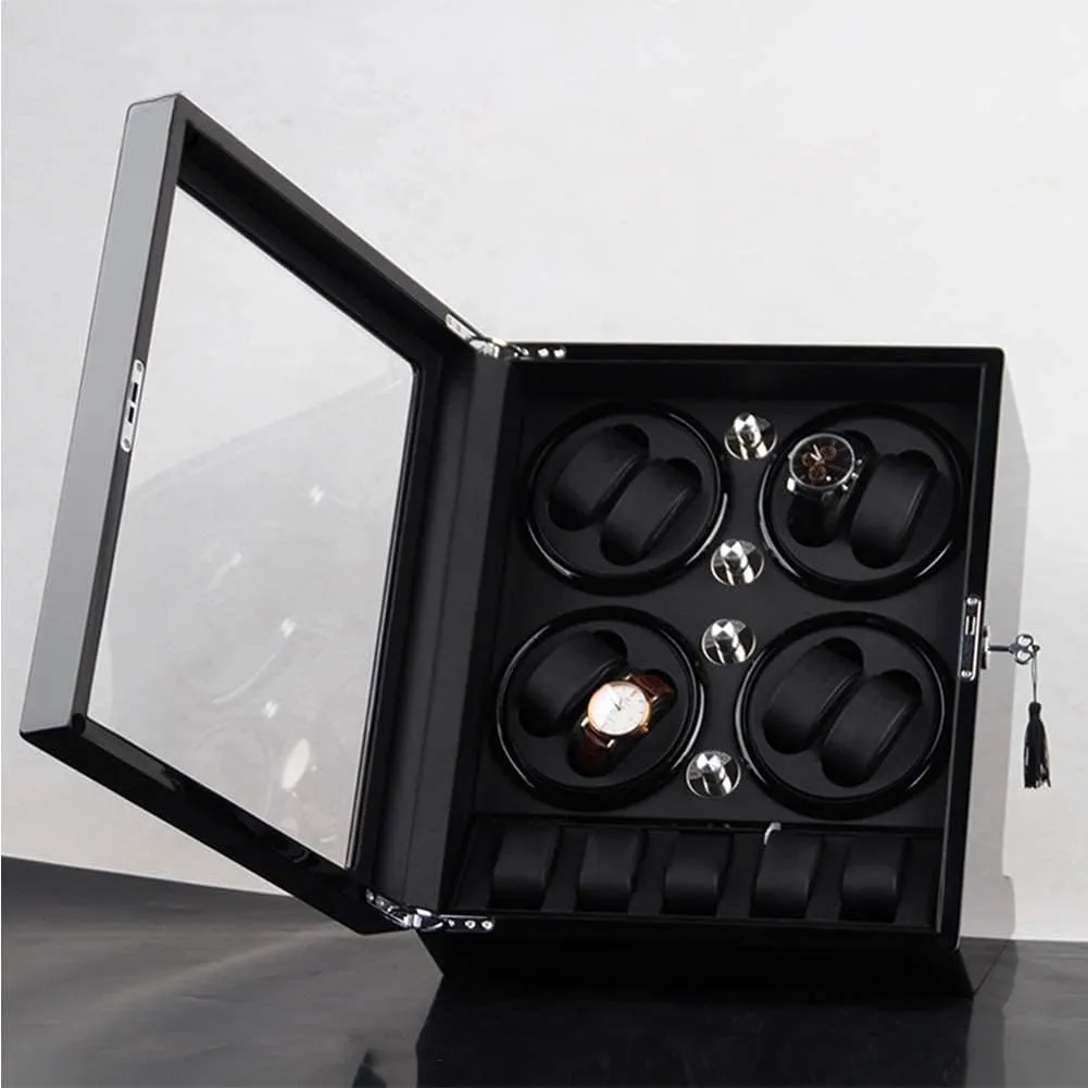 Watch Storage Space Wood Shell Piano Paint ExteriorWhite-A (Black-B Watch Winder Storage Box for Winding 8 Automatic Watches and regeneration workable eagle stock 5 