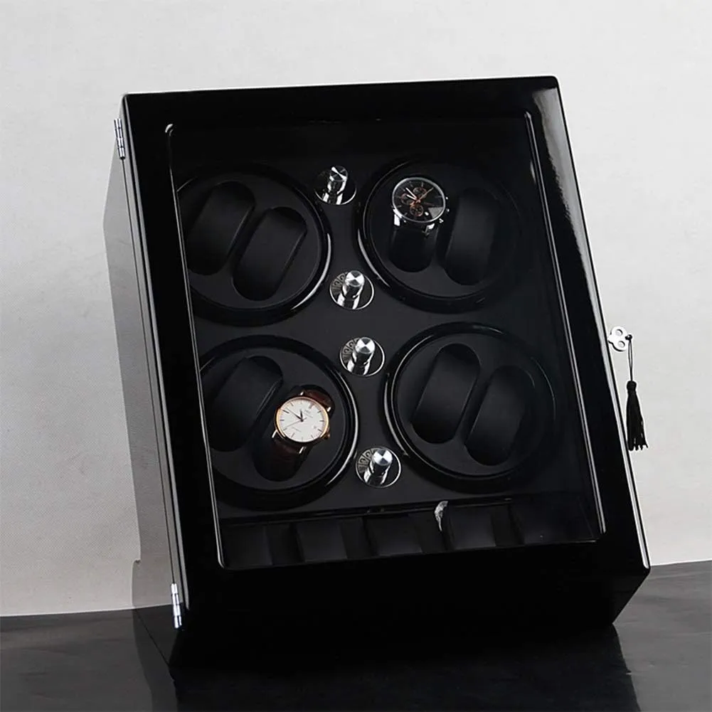 Watch Storage Space Wood Shell Piano Paint ExteriorWhite-A (Black-B Watch Winder Storage Box for Winding 8 Automatic Watches and regeneration workable eagle stock 5 