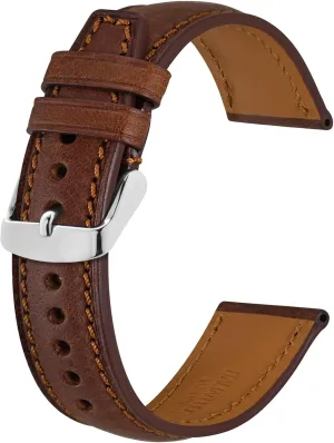 Watch Straps, Collector Series Watch Bands, Extra Long Length, 18mm 20mm 22mm BISONSTRAP ethic noted slick release passion concur Italian Leather 