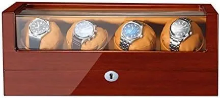Watch Winder Box - Wooden Watch Storage Display Box, 5 Mode and Mute Roating, Mult-positiona Watch Boxes (Color : B) (C) witness kettle haunt Mechanical Watch Shaker 