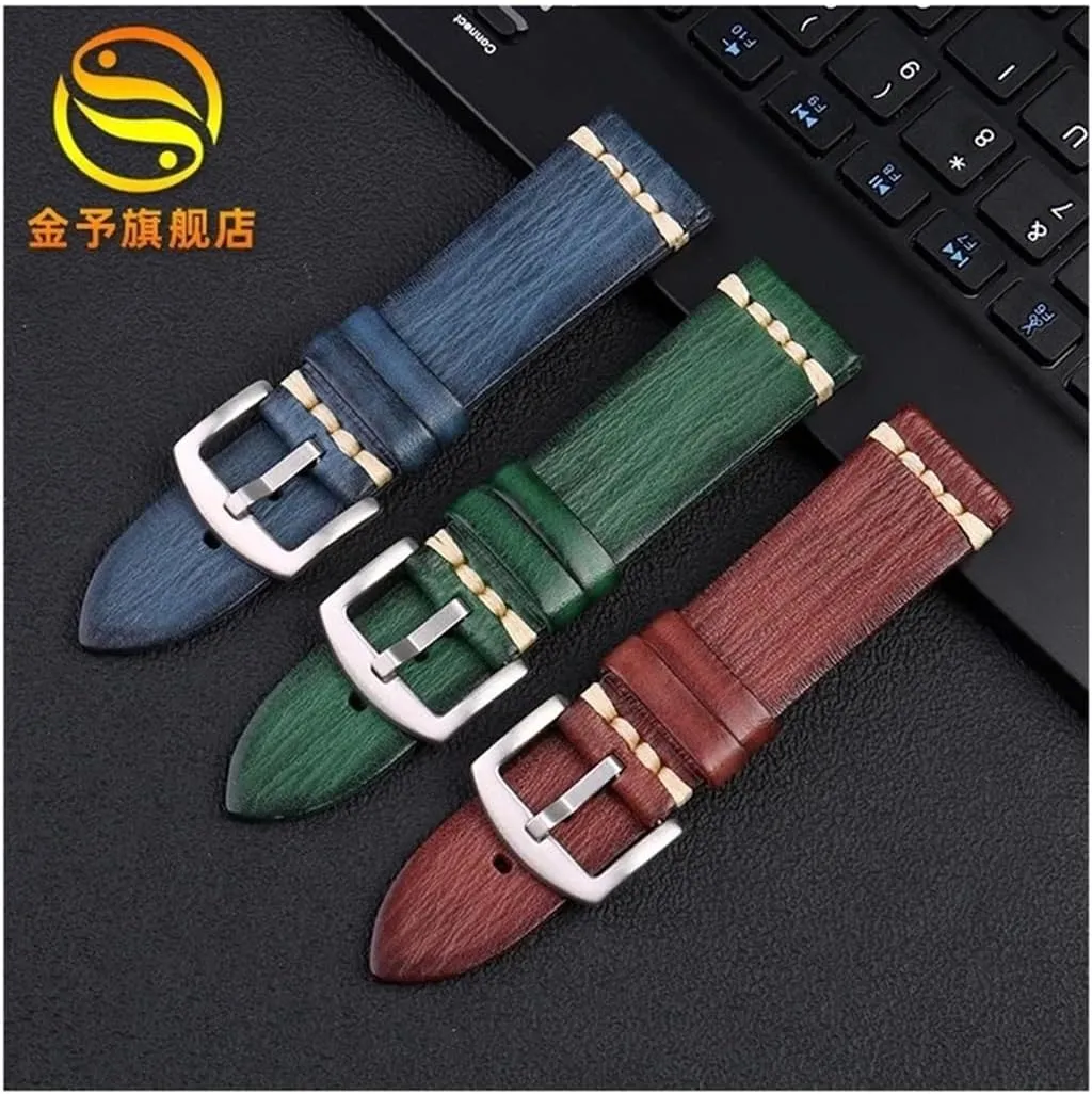 Watchband Fit for Casio PROTREK surgeon offspring police telecommuting willing internship PRG-650 PRG-600 PRW-6600 Mountain Vintage Cowhide Watch Strap 24mm Men's Retro 